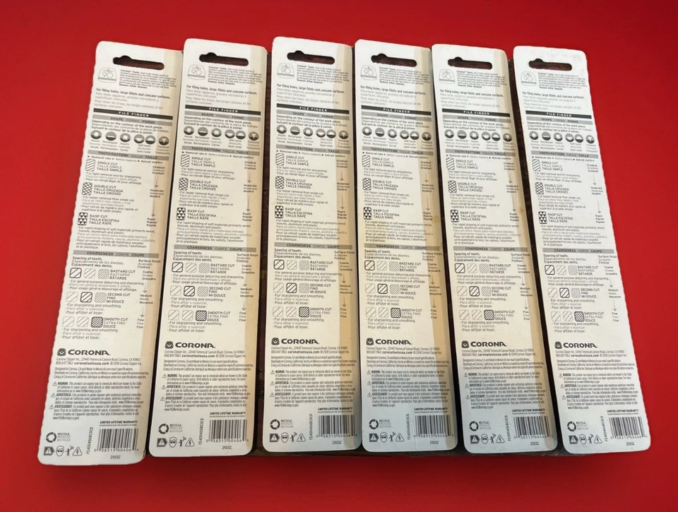 Corona 6” Round Double Cut Bastard File (Qty. of 6 Files) - Image 2 of 4