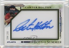 2025 Panini Boys of Summer Jumbo Acetate Signatures /199 Carter Holton Auto 9cf