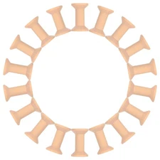 50 Pcs Wooden Spools for Crafts Ribbon Empty Beading Thread Jewelry Chain