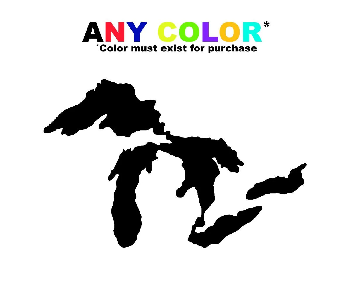 Michigan Great Lakes Decal - Perfect for Decorating Your Lap