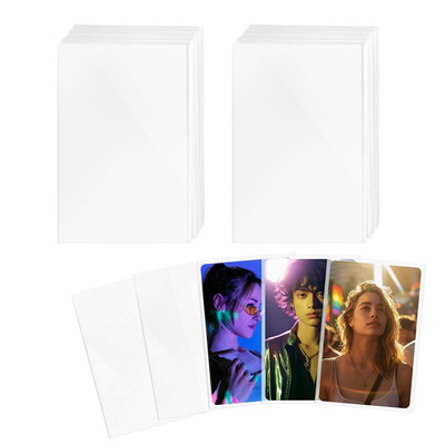 200 Stück Photocard Sleeves kpop, Fotokartenhüllen 60x90mm 200 Micron Klare Klar