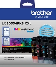 New Genuine Brother LC3033XXL Black Cyan Magenta Yellow 4PK Ink Cartridges 2026
