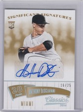 2014 Anthony Desclafani Panini Classics GOLD ROOKIE AUTO /25 - #81 Marlins RC