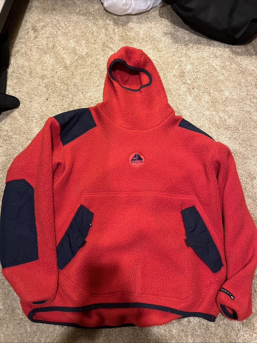 Nike ACG バラクラバ フリース 90's サイズM レッド 90s Nike ACG Ninja Balaclava Sherpa Fleece Red And Navy Mens Large