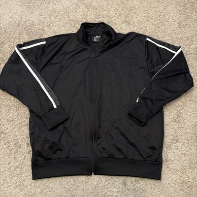 Cougar Sport Fleece Tracker Jacket Mens Large Full Zip Black Mock Neck