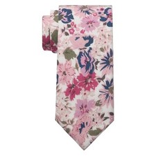 Floral Ties for Men Mens Floral Tie Cotton Neck Tie Skinny Pink Blue Flower