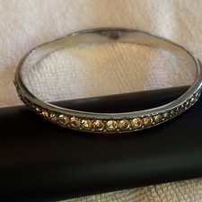 Brighton Signed Silver Tone Bangle Bracelet Y...