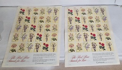 Guideposts Flower Stamps Ephemera Letter Seals Junk Journal Art Card Scrapbook