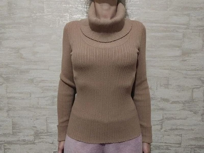 Women Iceberg Turtleneck Beige Polyester 36 / S / - Bild 1 von 4