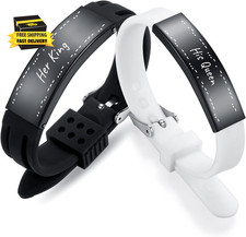 Couple Bracelet Set-Matching Bracelets for Couples with Morse Code I Love You Lo