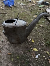 Vtg Galvanized Long Reach Garden Watering Can w/Rusted handle. For Aesthetics
