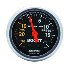Autometer 3301 Sport-comp Vacuumboost Gauge 2-116 30 Hg-20 Psi Mechanical Autometer 3301 Sport-comp Vacuumboost Gauge 2-116 30 Hg-20 Psi Mechanical