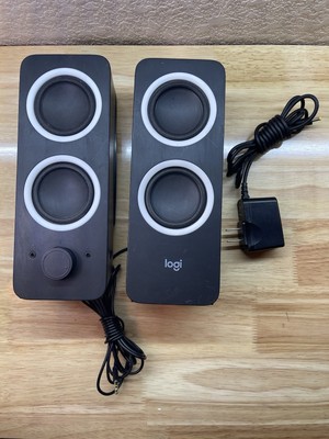Logitech Z200 multimedia speakers includes power adapter black w/ volume control