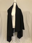 Emporio Armani Couture Asymmetrical Jersey Wool blend Cape Wrap Black 1 Sleeve — photo 10