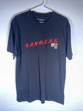 Black Nahmias DARE Inspired Shirt. Red Text Size Medium