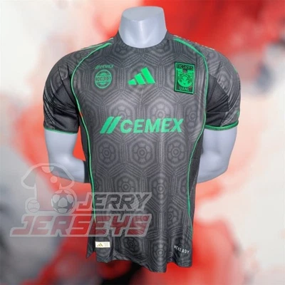 ADIDAS TIGRES UANL 3RD MEN BLACK SOCCER JERSEY 2025/2026
