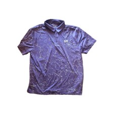 Under Armour Men's The Playoff Polo Shirt Purple XXL Loose Fit