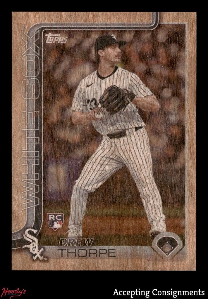 2025 Topps Wood #320 Drew Thorpe RC ROOKIE 08/25 WHITE SOX