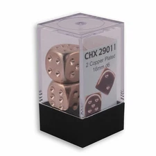 CHESSEX 16MM Copper Plated STANDARD DICE SET OF 2 DICE