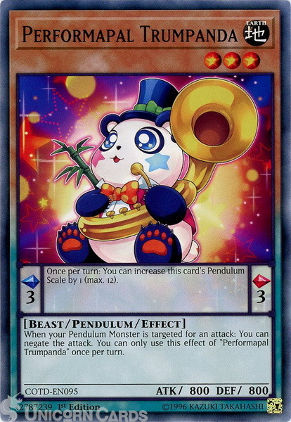 COTD-EN095 Performapal Trumpanda Common 1st Edition Mint Yu-Gi-Oh! Card