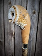 Wooden walking stick hand carved Beautiful bird wooden walking cane
