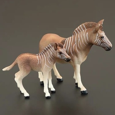 2Pcs 1/6 Simulation Equus quagga Animal Model For 12''Action Scene