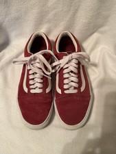 Vans Old Skool Suede Burgundy/White Low Top Sneakers Woman s 8/Men s 6.5