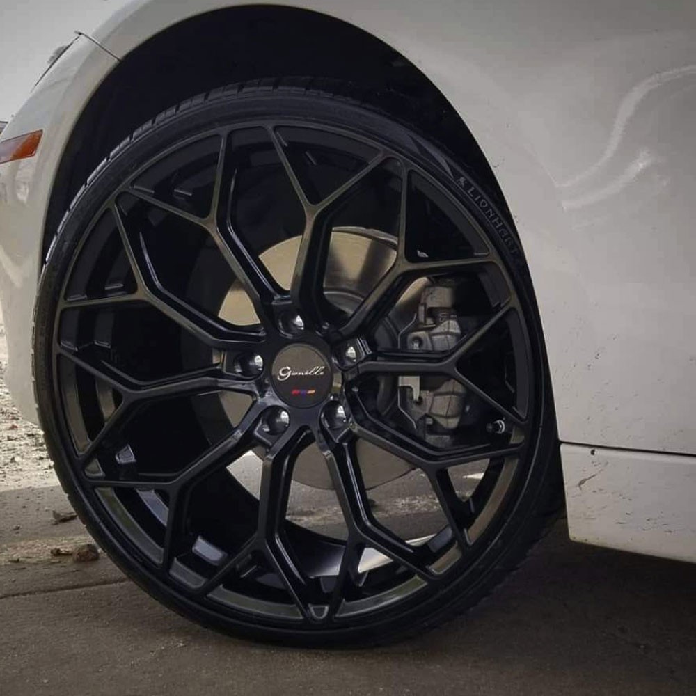 22" Gianelle Monte Carlo Black 22x9 22x10.5 Wheels Rims Fits Maserati Ghibli