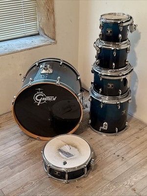 GRETSCH CATALINA ASH DRUM SET TOM BLUE FADE SNARE | eBay