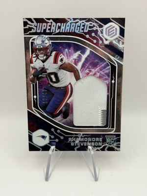 Rhamondre Stevenson - 2021 Panini Elements Supercharged Silver Patch /47 RC SP