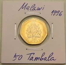 Malawi coin,  50 Tambala, 1996