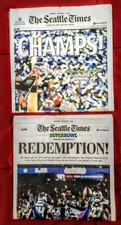 Seahawks Superbowl Seattle Times 2014 & 2026 Newspaper. Complete, Perfect Mint