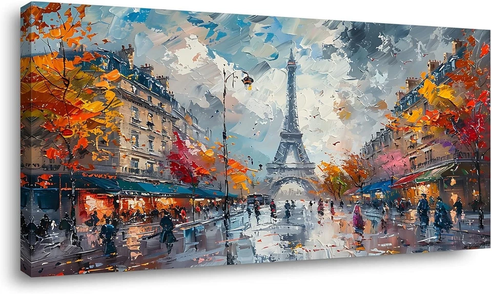 Paris Eiffel Tower Wall Art Decor 20x40 - French Landscape - Image 3 of 4