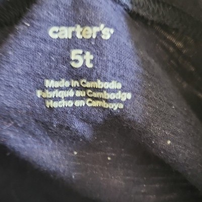 Carter's Boys 5T Blue Crew Neck Short Sleeve Dinosaur Graphic Print T-Shirt