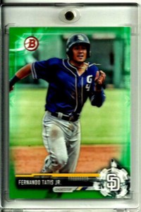 FERNANDO TATIS JR 2017 Bowman Draft Green #71 Rookie SP D # /99 Padres