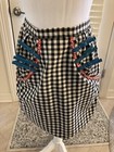 Vintage Apron For Clothes Pins Black And White Checked (S1)