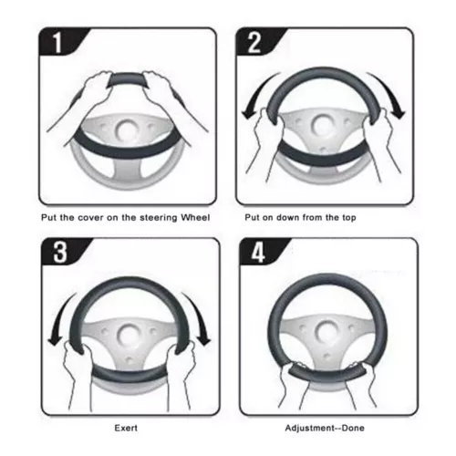 15" Steering Wheel Cover Genuine Leather For BMW M /1 2 3 4 5 6 Series x1 x3 x5 - Picture 6 of 6