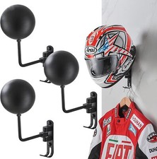3 paquetes de ganchos para casco de motocicleta con rotación de 180 grados para montaje en pared