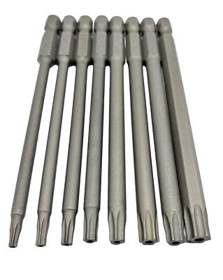 8tlg Bit Set S2 Stahl 100mm Torx T 8,10,15,20,25,27,30,40 magnetisch