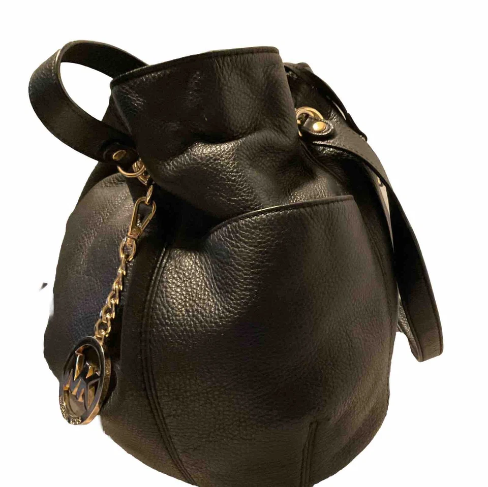 Bolso de Mano Michael Kors 100% Auténtico Negro Jet Set Cadena Junta Tórica, Llavero Equipaje Foto 2 de 4