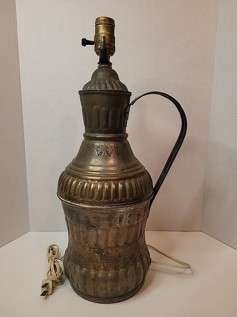 A1【used】傘立て 純銅製 Made In Italy COPPER100% Vintage Turkish Tin Metal Brushed Copper Single Handle Table