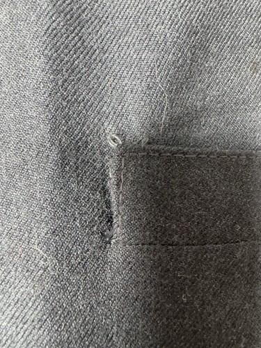 Vintage William Pearson Size 4 Wool Coat Button Jacket Long Peacoat Magnin Grey - Picture 7 of 11