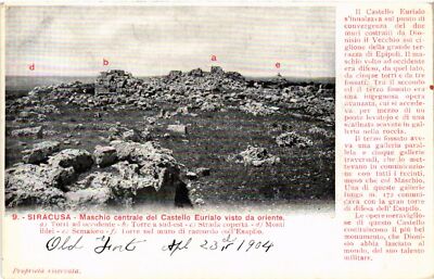 Postkarte Syrakus Zentralmännchen der Burg Eurial gesehen. ITALIEN (468712)