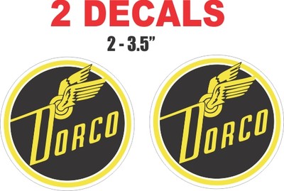 2 Dorco Gasoline Oil Vinyl Decals