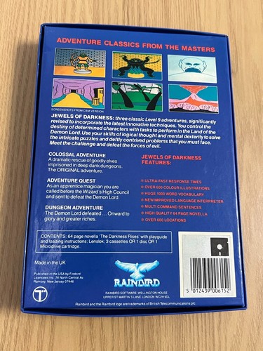 Rainbird Jewels of Darkness Commodore 64 Disk - Working -👽👾Retro Gift Idea👾👽 - Afbeelding 9 van 24