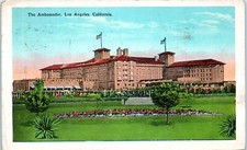 1928 Vintage Postcard Ambassador Hotel Los Angeles CA Red Washington Stamp 1928 Vintage Postcard Ambassador Hotel Los Angeles CA Red Washington Stamp