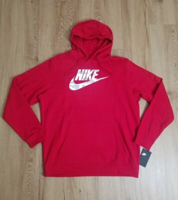 nike red camo hoodie