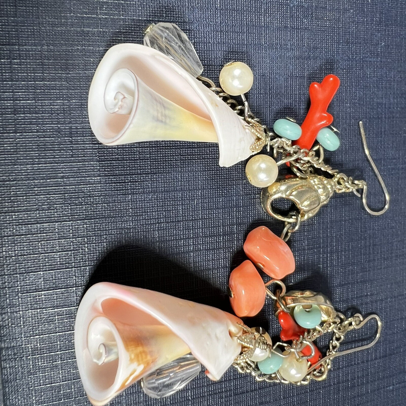 Beach Shell Drop Dangle Earrings - image 5