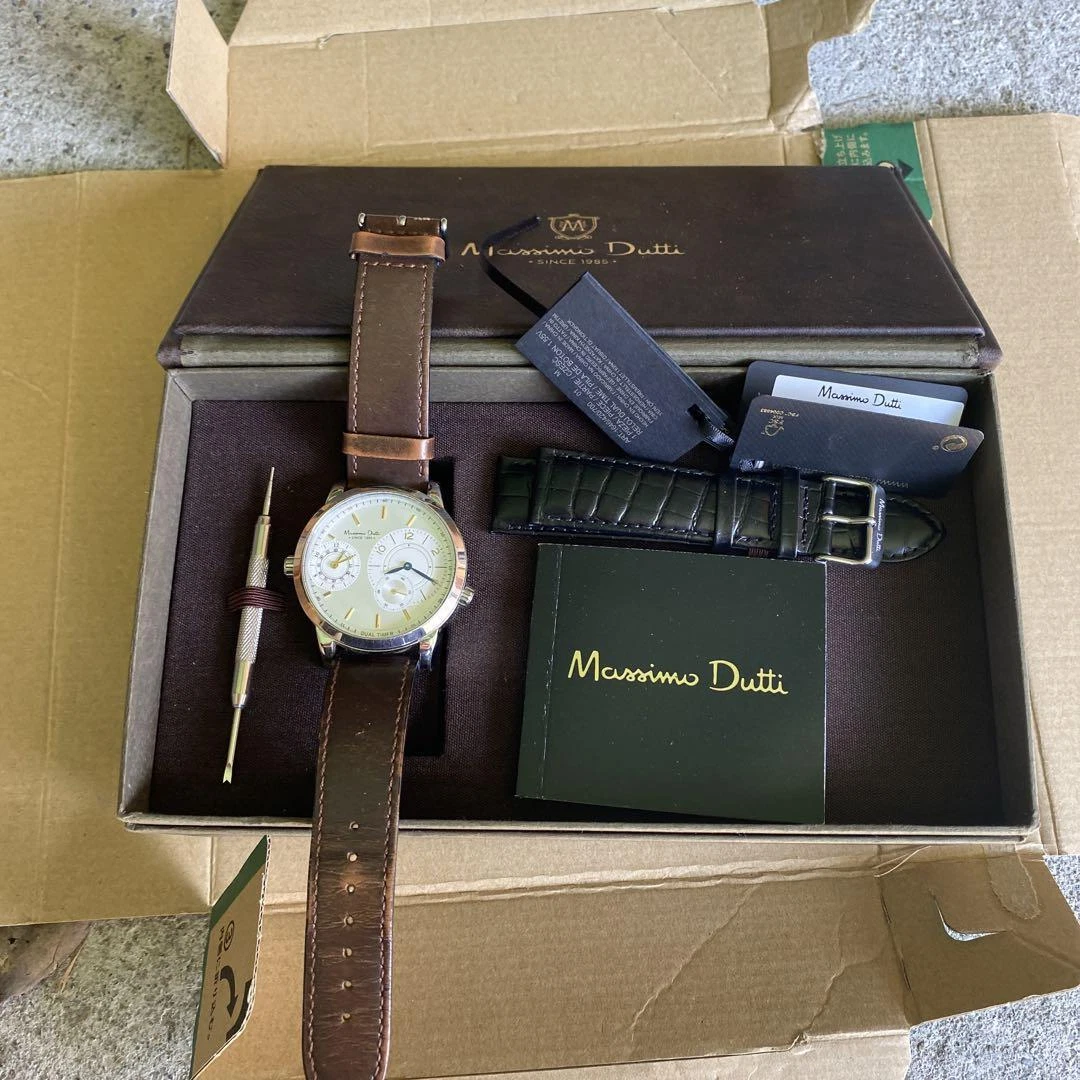 Massimo dutti dual time watch sale