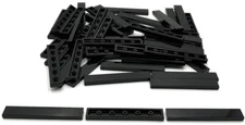 Lego 50 New Black Tiles Flat Smooth 1 x 6 Parts